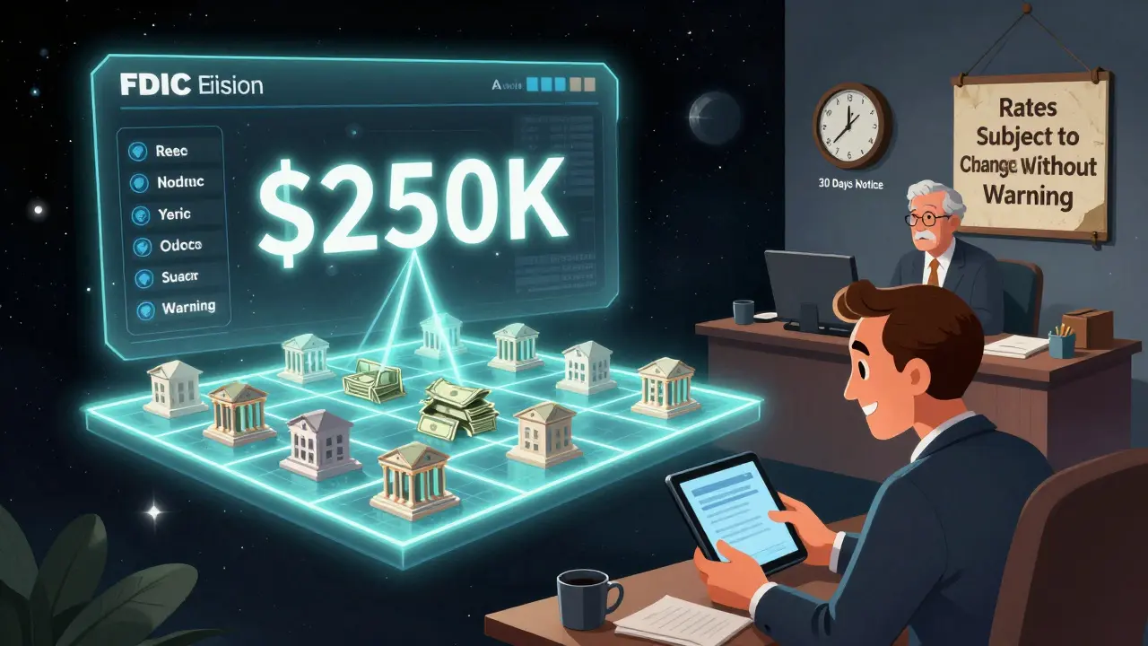 Real-time FDIC coverage dashboard showing cash distributed across multiple banks, contrasting with outdated broker practices.
