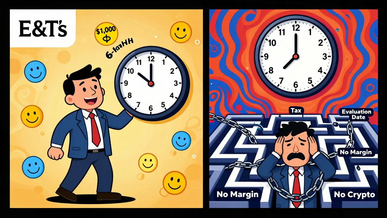 Two paths: one with a short lockup and happy investor, another trapped in a maze of financial rules.